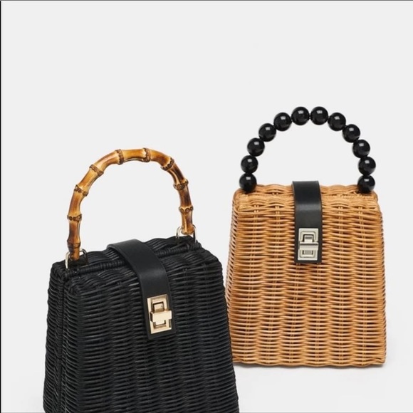 Zara Bags Nwt Zara Black Woven Crossbody Bag Poshmark